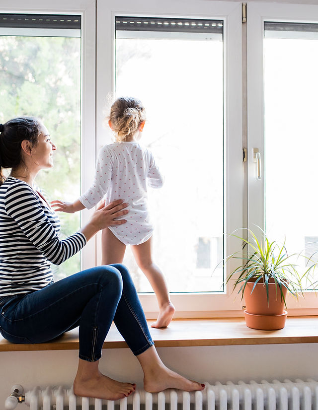 looking outside through upvc windows